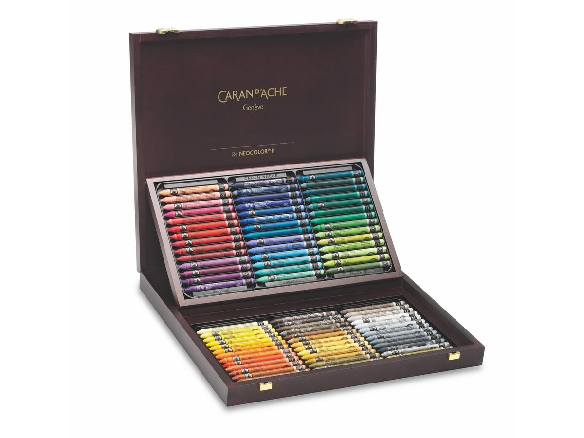 CARAN D'ACHE NEOCOLOR II 84 STÜCK HOLZKISTE 1
