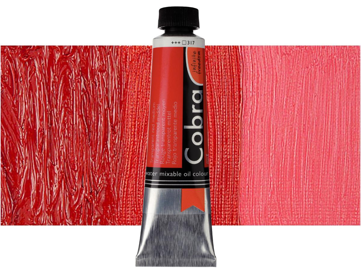 COBRA ARTIST WASSERVERMALBARE ÖLFARBE 40ML 317 TRANSPARENTROT MITTEL 1
