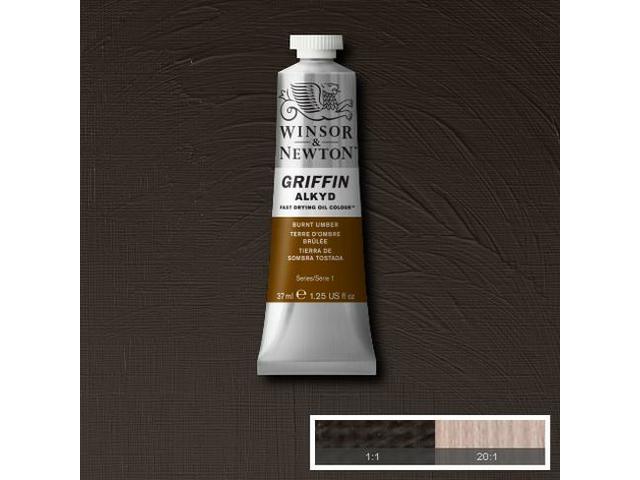 WINSOR & NEWTON GRIFFIN ALKYD 37ML S1 076 BURNT UMBER 1