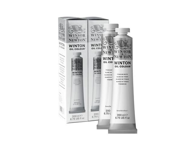 WINSOR & NEWTON WINTON ÖLFARBEN 200ML S1 644 TITANIUM WHITE TWINPACK 2X 1