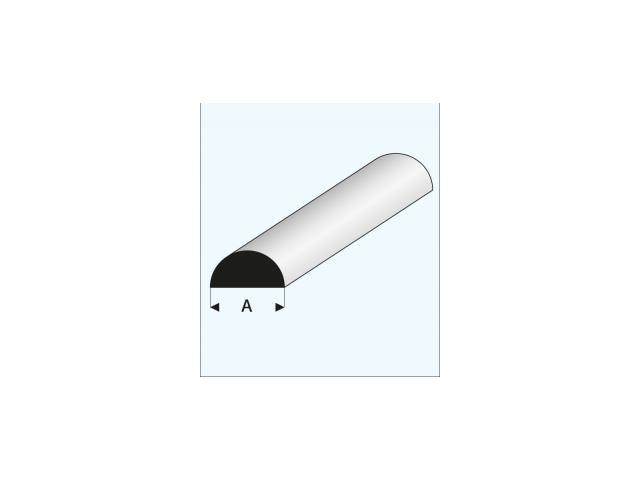 PROFIL HALBRUND MASSIV WEISS (A=)2,0MM 1METER 401-54 1