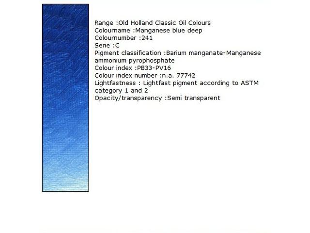 OLD HOLLAND ÖLFARBE C241 40ML MANGANESE BLUE HUE 1