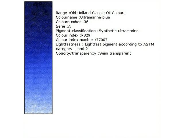 OLD HOLLAND ÖLFARBE A036 125ML ULTRAMARINE BLUE 1