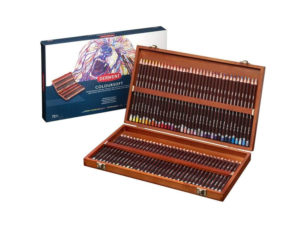 DERWENT COLOURSOFT BUNTSTIFTE HOLZKASTEN 72X 1