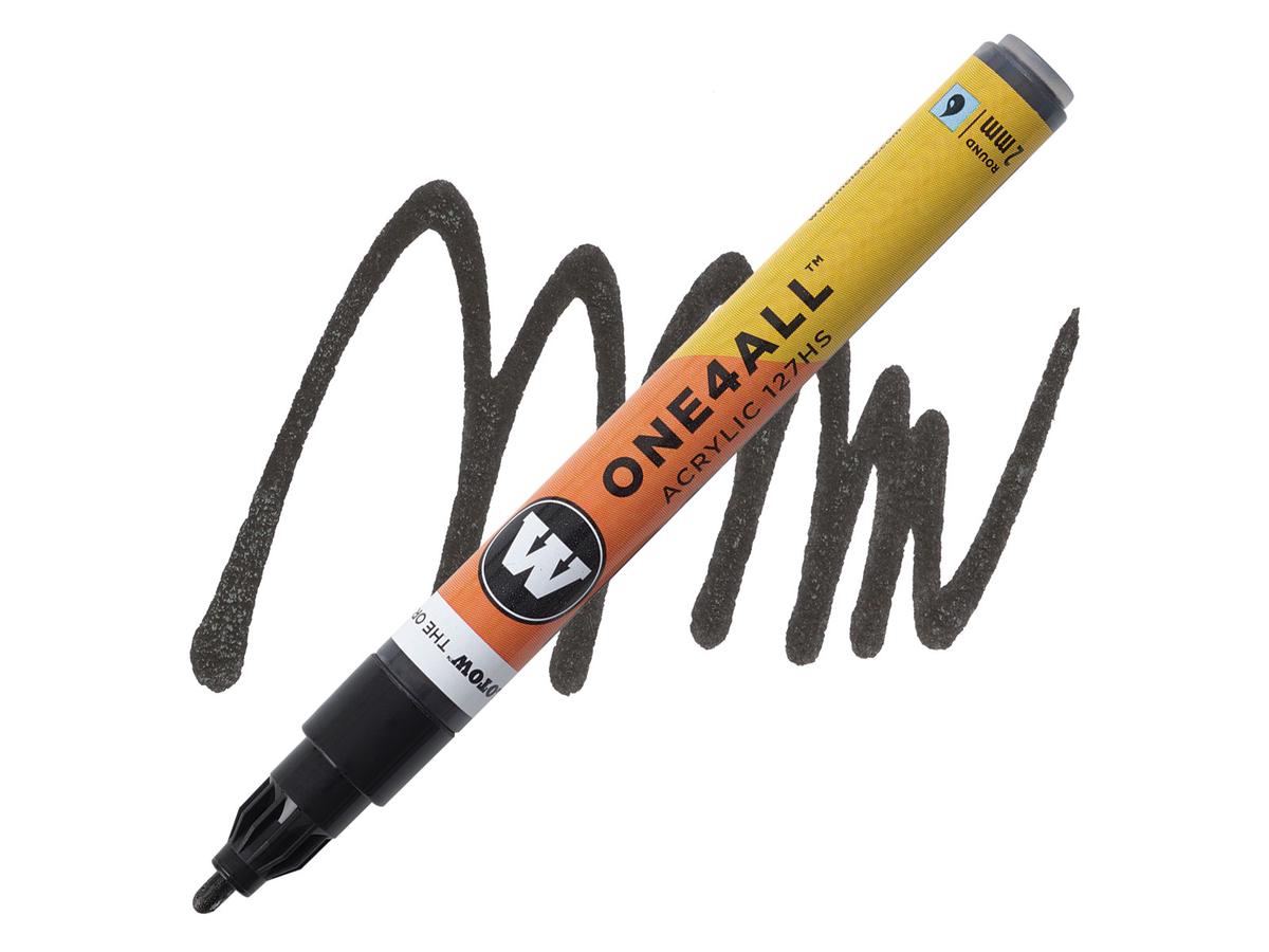 MOLOTOW ONE4ALL MARKER 127HS 223 2MM METALLIC BLACK 1