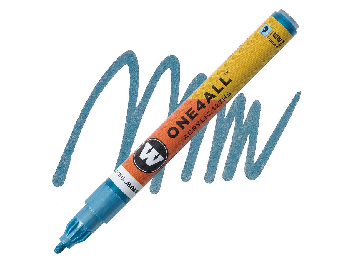 MOLOTOW ONE4ALL MARKER 127HS 224 2MM METALLIC BLUE 1