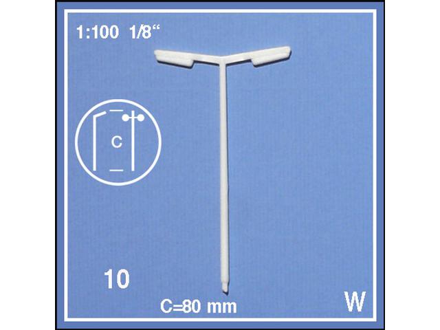 1:100 STRASSENLATERNEN 80MM HOCH (10 STÜCK) 1