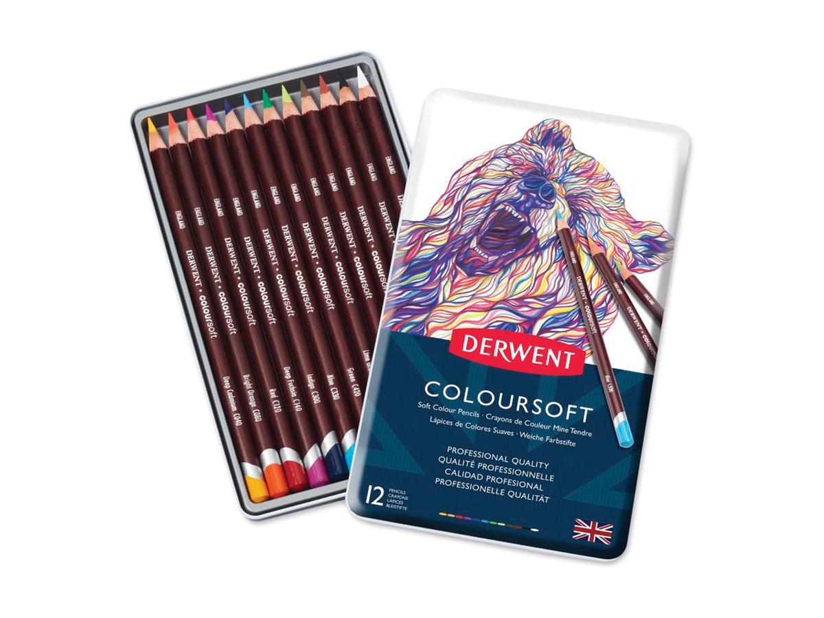 DERWENT COLOURSOFT BUNTSTIFTE 12ER METALLKASTEN 1