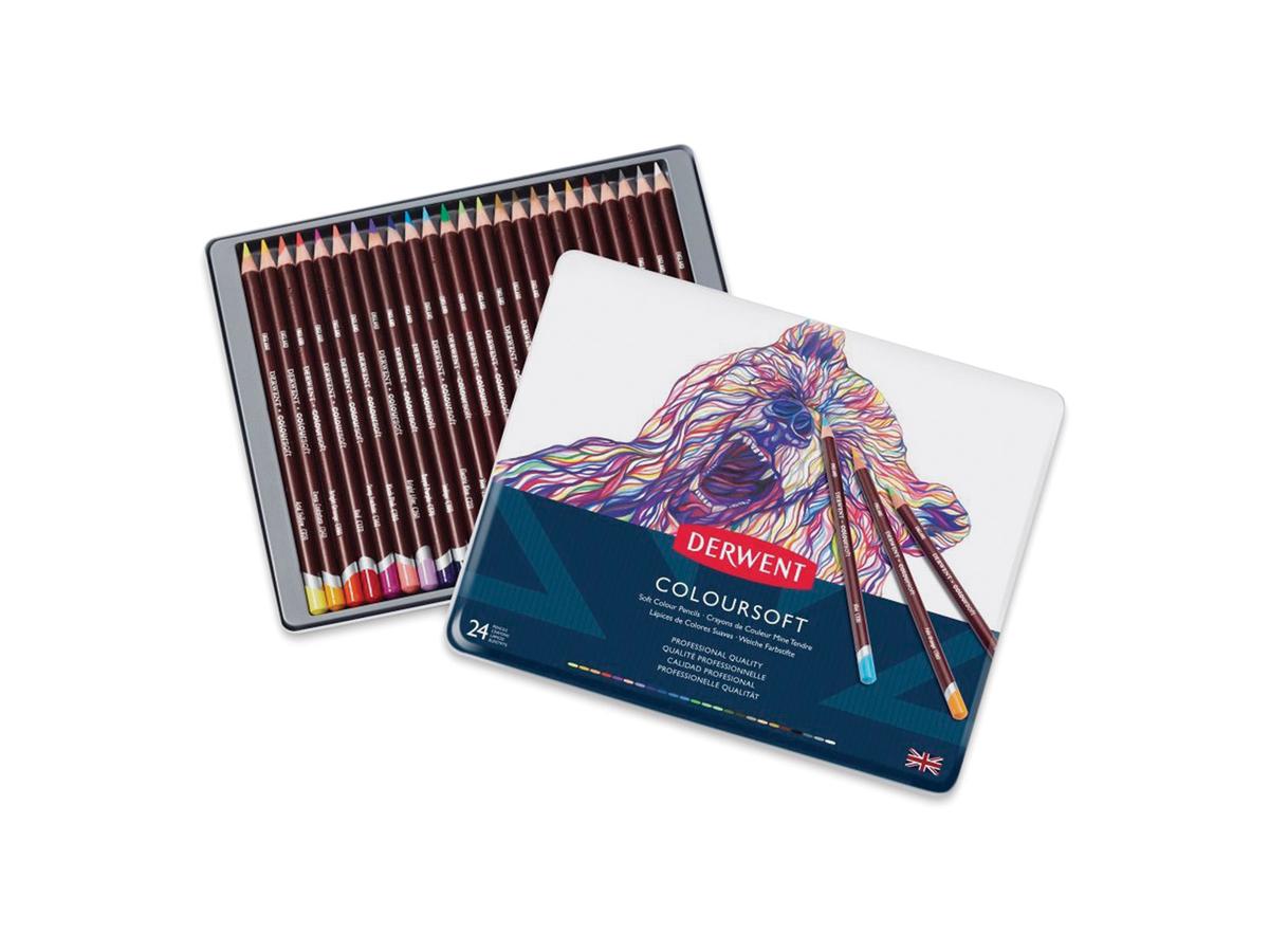DERWENT COLOURSOFT BUNTSTIFTE 24ER METALLKASTEN 1