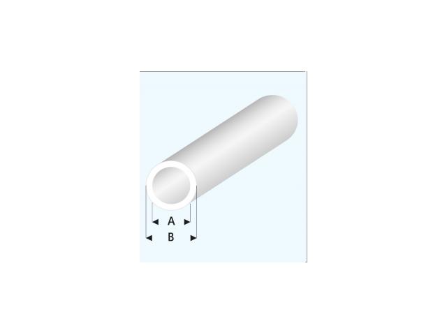 PROFIEL GLASHELDER BUIS WIT (A=)4,0X5,0MM 33CM 423-57/3 1