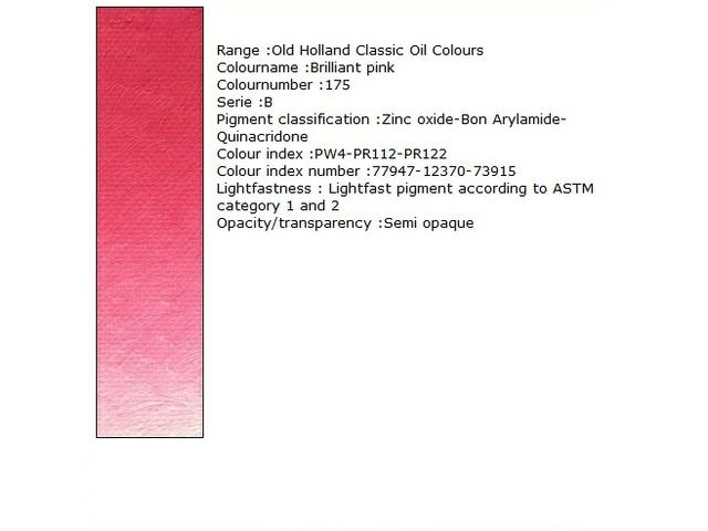 OLD HOLLAND ÖLFARBE B175 40ML BRILLIANT PINK 1