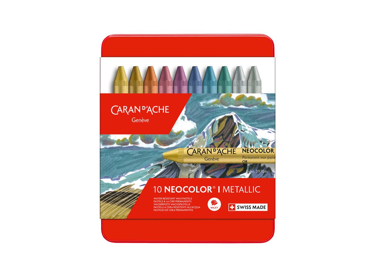 CARAN D'ACHE NEOCOLOR I WAX-OIL PASTELLE 10STÜCK METALLIK 1