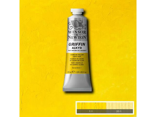 WINSOR & NEWTON GRIFFIN ALKYD 37ML S1 119 CADMIUM YELLOW LIGHT HUE 1