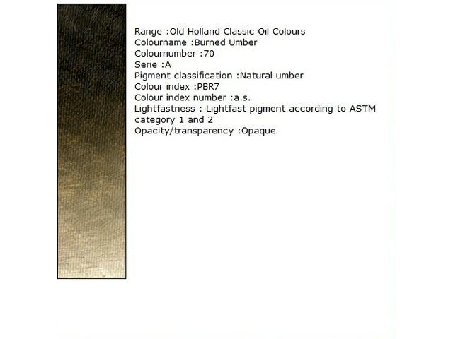 OLD HOLLAND ÖLFARBE A070 40ML BURNT UMBER 1