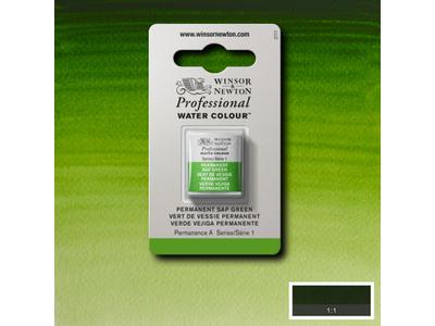 WINSOR & NEWTON AQUARELLFARBE 1/2NÄPF 503 PERMANENT SAFTGRÜN 1