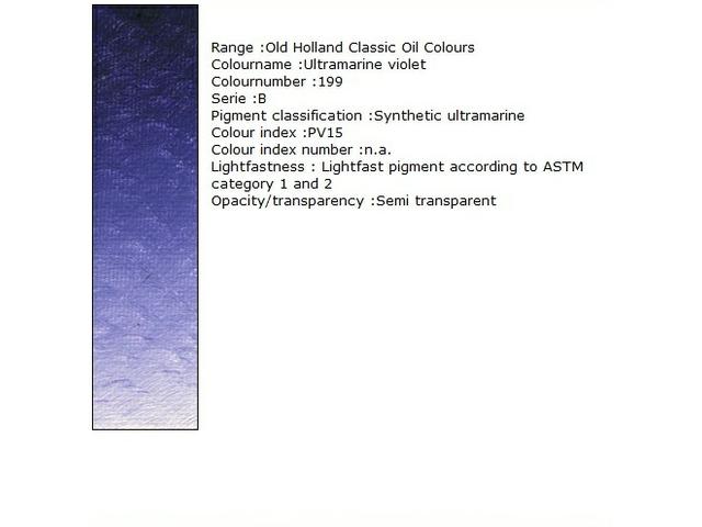 OLD HOLLAND ÖLFARBE B199 125ML ULTRAMARINE VIOLET 1