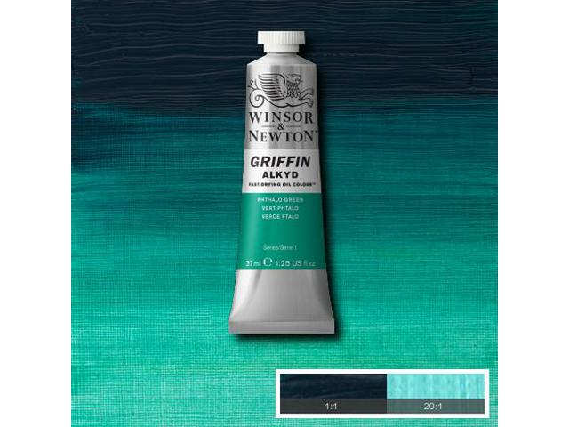WINSOR & NEWTON GRIFFIN ALKYD 37ML S1 522 PHTHALO GREEN (BLUE SHADE) 1
