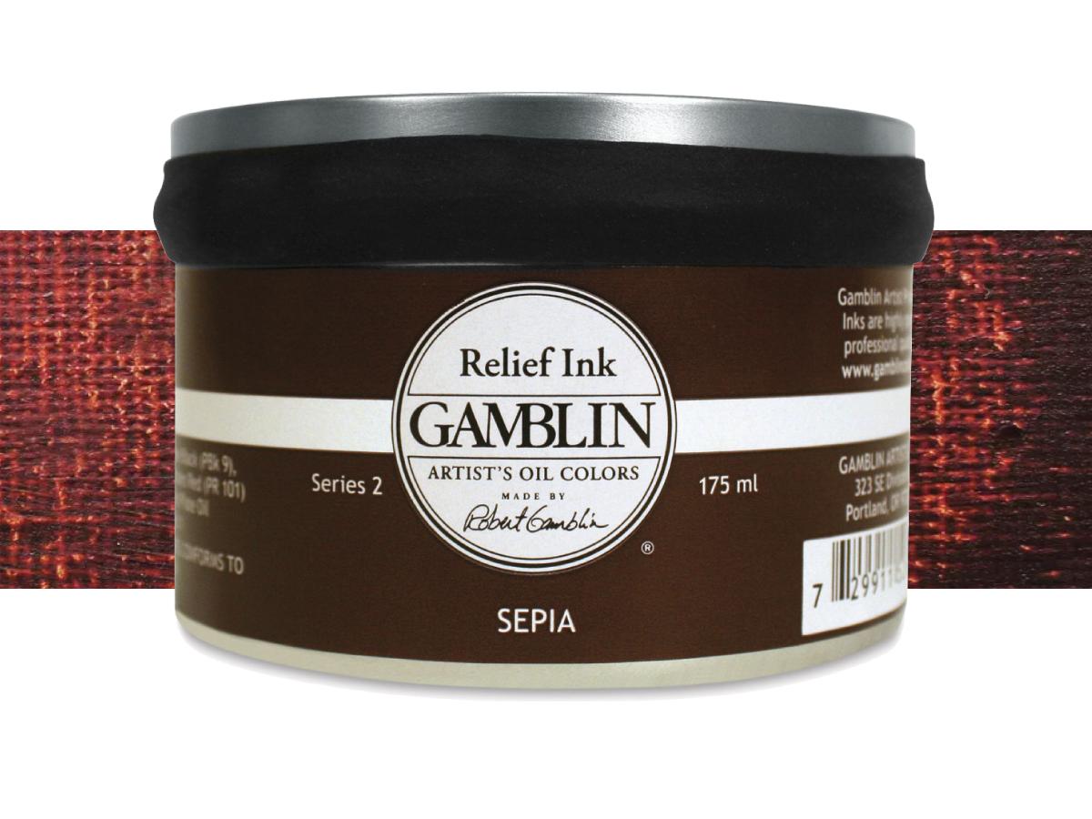 GAMBLIN RELIEF INK 175ML S2 R2665 SEPIA 1