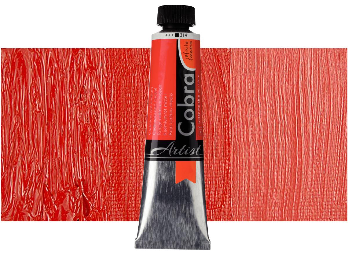 COBRA ARTIST WASSERVERMALBARE ÖLFARBE 40ML 314 KADMIUMROT MITTEL 1