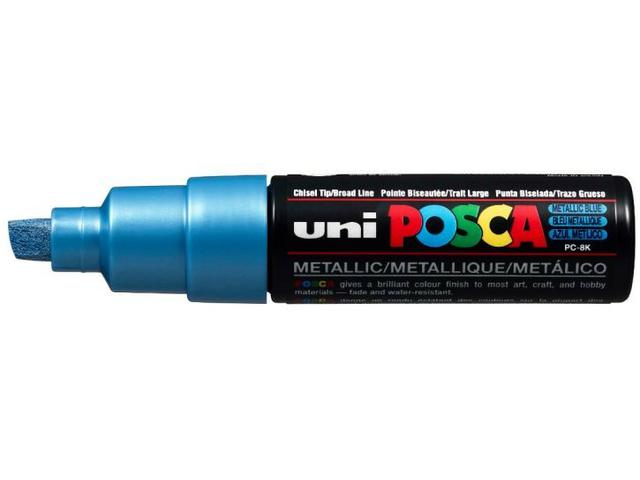 UNI POSCA PC8BM METALLIC BLAU  BREIT 1