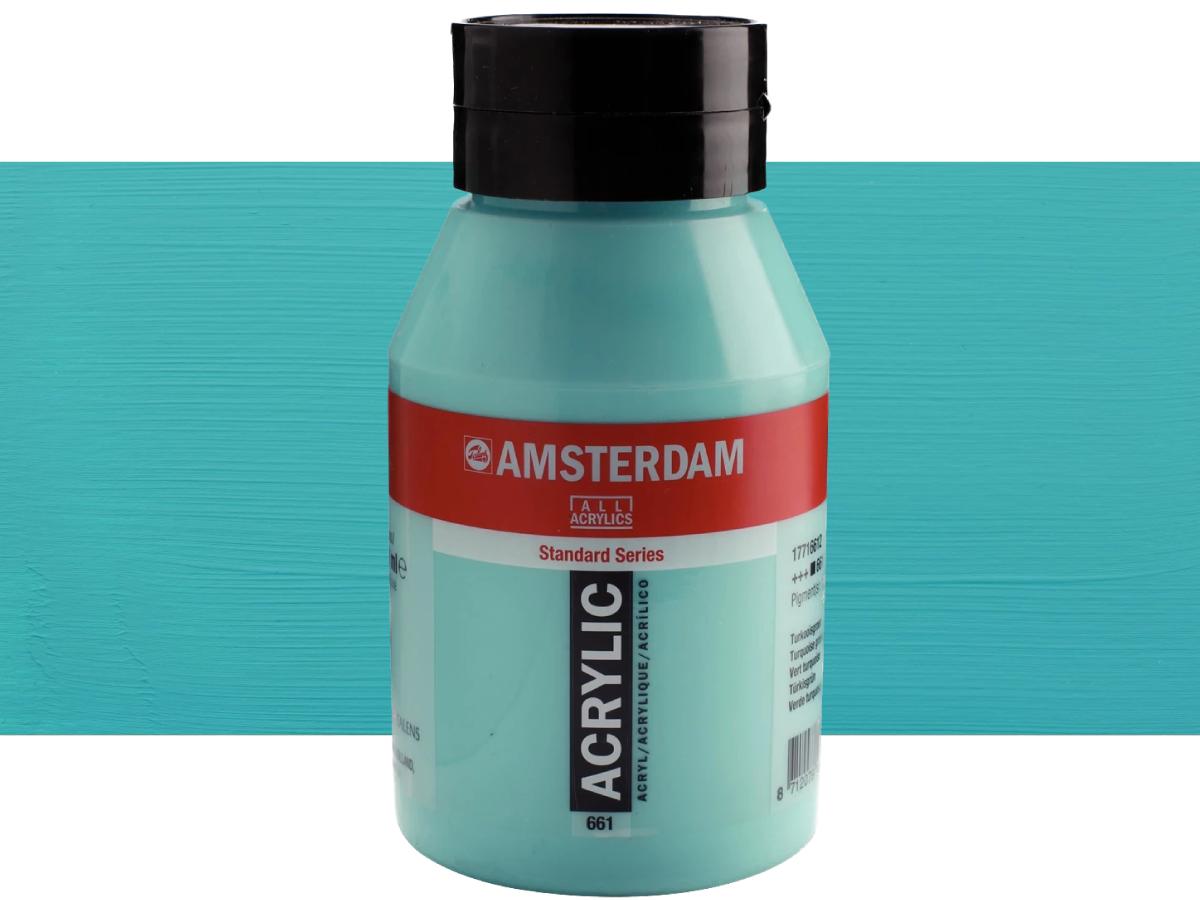 TALENS AMSTERDAM STANDARD ACRYL 1LTR 661 TÜRKISGRÜN 1