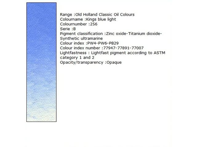 OLD HOLLAND ÖLFARBE B256 125ML KINGS BLUE LIGHT 1