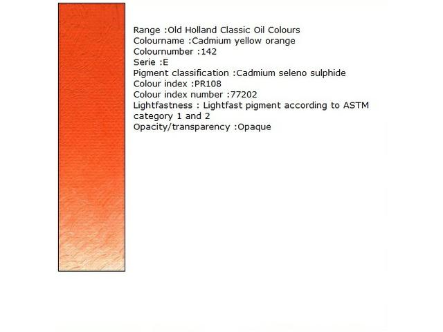 OLD HOLLAND ÖLFARBE E142 40ML CADMIUM YELLOW ORANGE 1