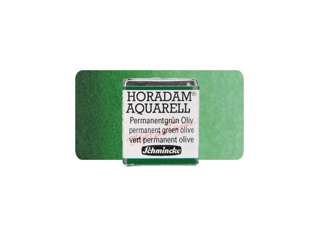 SCHMINCKE HORADAM AQUARELL 1/2 NAPF 534 PERMANENTGRÜN OLIV 1
