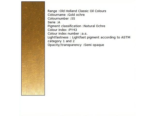 OLD HOLLAND ÖLFARBE A055 40ML GOLD OCHRE 1