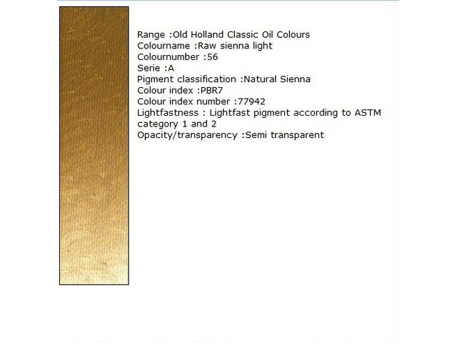 OLD HOLLAND ÖLFARBE A056 40ML RAW SIENNA LIGHT 1