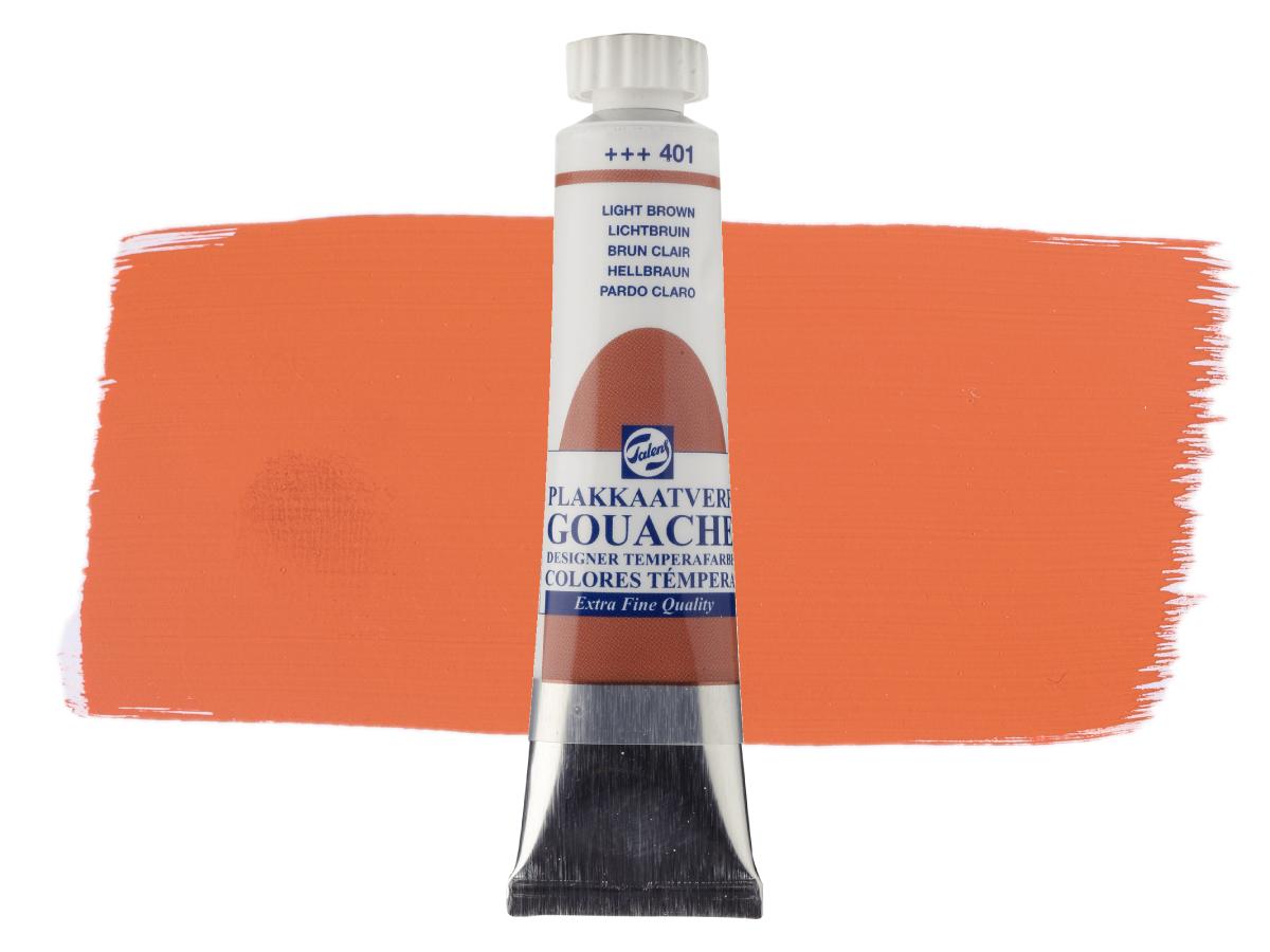 TALENS GOUACHE EXTRA FIJN 20ML HELLBRAUN 401 1