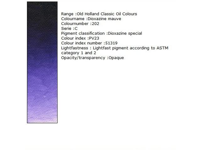 OLD HOLLAND ÖLFARBE C202 40ML DIOXAZINE MAUVE 1