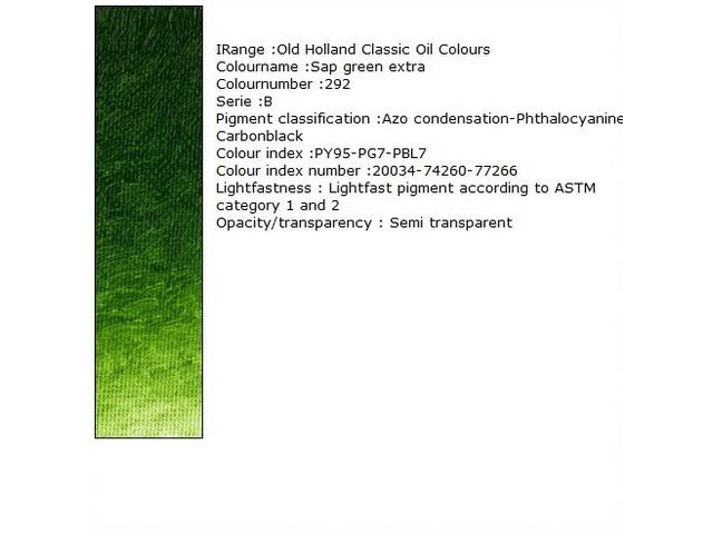 OLD HOLLAND ÖLFARBE B292 40ML SAPGREEN LAKE EXTRA 1