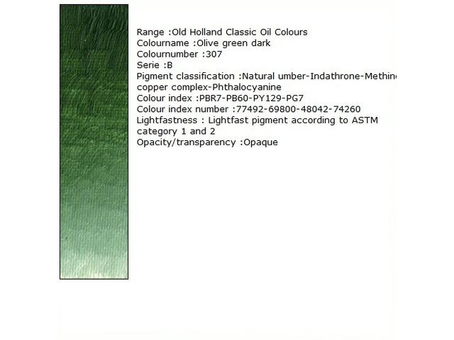 OLD HOLLAND ÖLFARBE B307 125ML OLIVE GREEN DARK 1