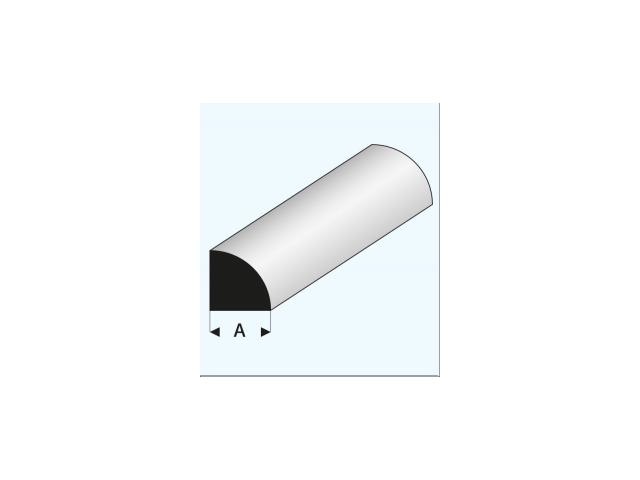 PROFIL VIERTELRUND MASSIV WEISS (A=)5,0MM 1METER 402-60 1