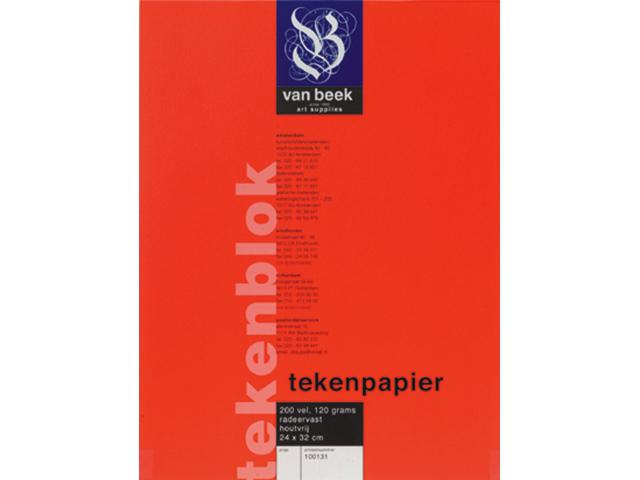 VAN BEEK ZEICHENBLOCK 24x32 200 BLATT 120G/M2 1
