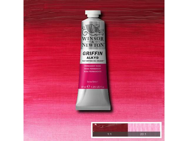 WINSOR & NEWTON GRIFFIN ALKYD 37ML S1 501 PERMANENT ROSE 1