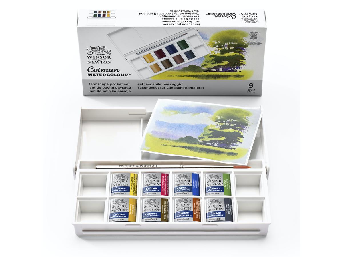 WINSOR & NEWTON COTMAN AQUARELL SET LANDSCAPE 8X1/2 NAPF 1
