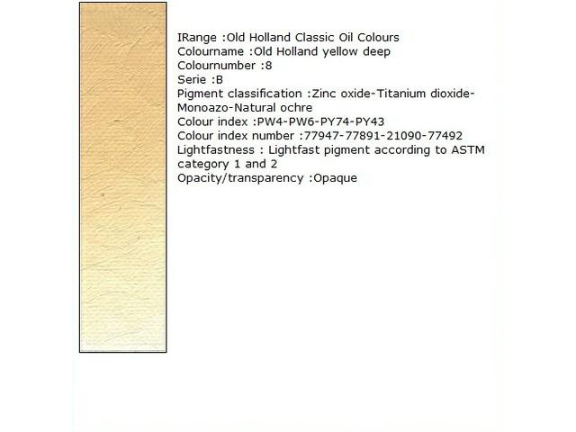 OLD HOLLAND ÖLFARBE B008 125ML OLD HOLLAND YELLOW DEEP 1