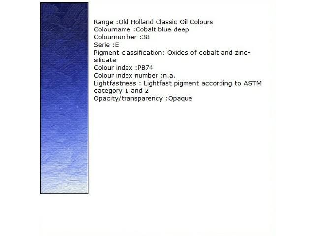 OLD HOLLAND ÖLFARBE E038 125ML COBALT BLUE DEEP 1