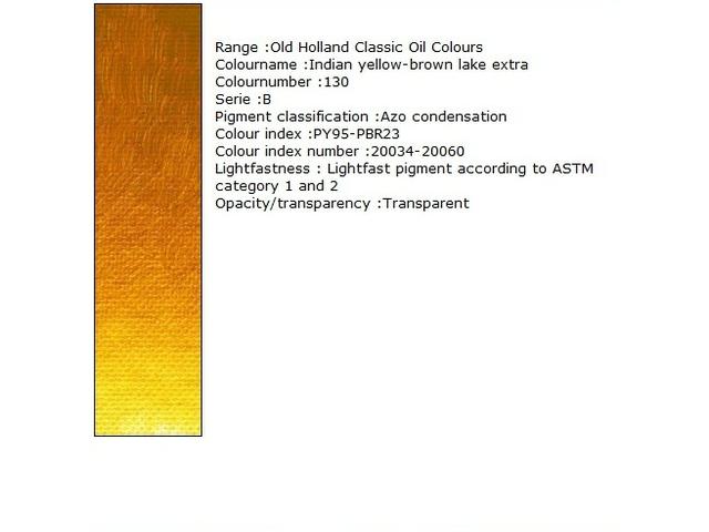 OLD HOLLAND ÖLFARBE B130 40ML INDIAN YELLOW BROWN LAKE EXTRA 1