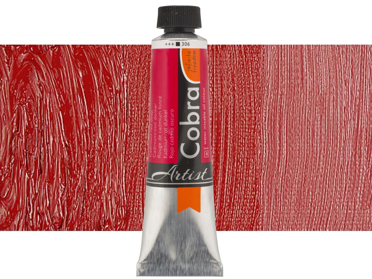 COBRA ARTIST WASSERVERMALBARE ÖLFARBE 40ML 306 KADMIUMROT DUNKEL 1
