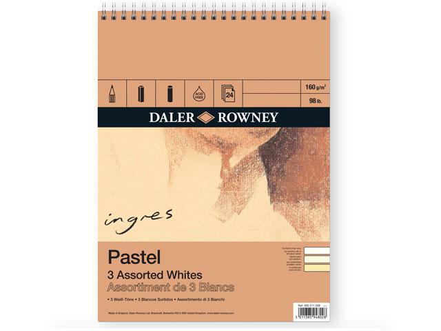 DALER ROWNEY INGRES BLOCK ZEICHENPAPIER 23X30CM 3 FARBEN 1