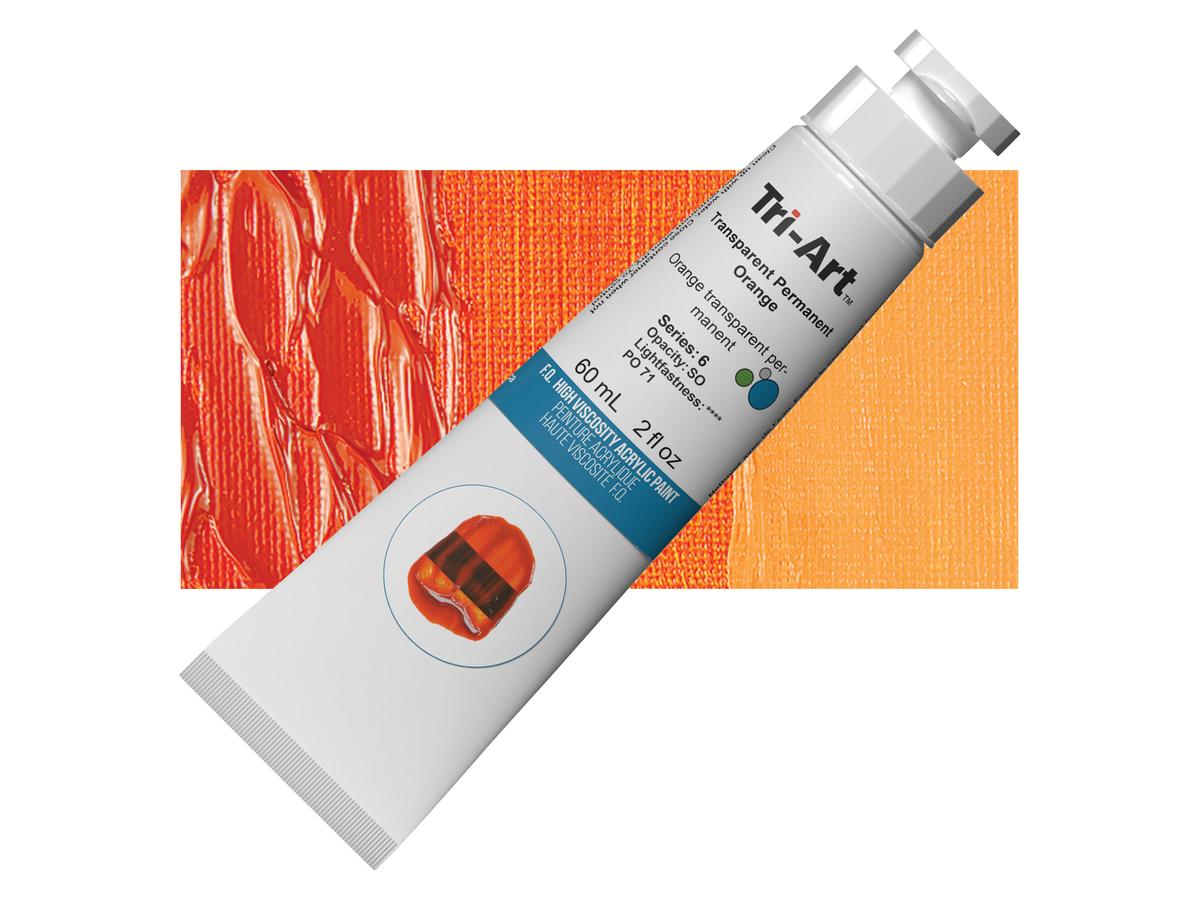 TRI-ART ACRYLFARBE 60ML S6 TRANSPARANT PERMANENT ORANGE 1