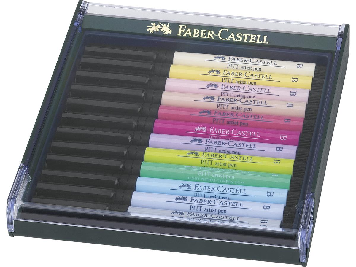 FABER-CASTELL PITT ARTIST BRUSH PEN SET PASTEL 12ST 1