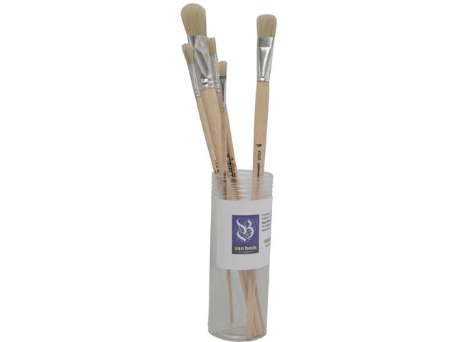 VAN BEEK BORSTENPINSELS SET 6 KATZENZ 1