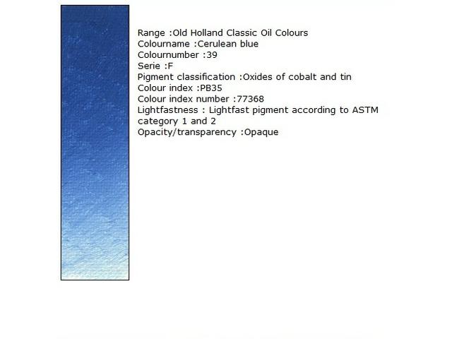 OLD HOLLAND ÖLFARBE F039 225ML CERULEAN BLUE 1