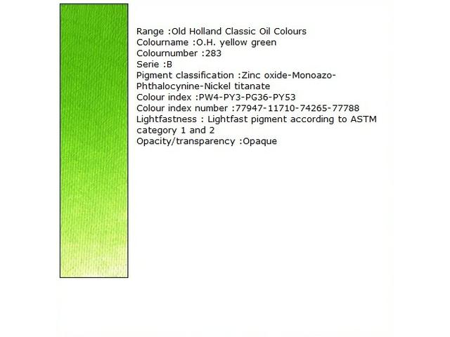 OLD HOLLAND ÖLFARBE B283 225ML YELLOW GREEN 1