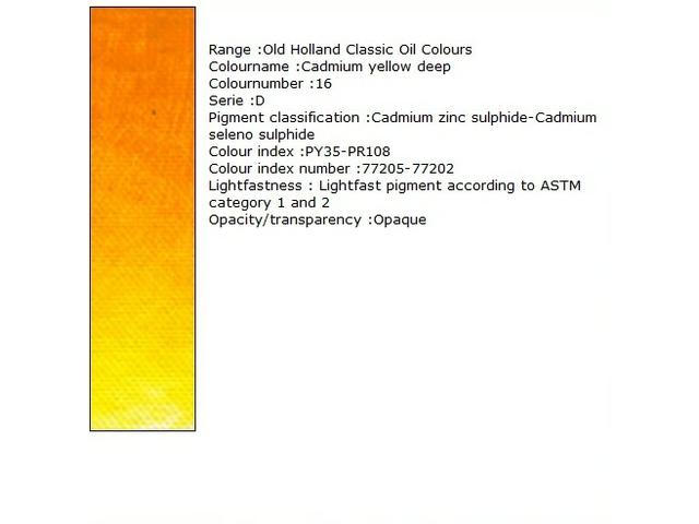 OLD HOLLAND ÖLFARBE D016 225ML CADMIUM YELLOW DEEP 1