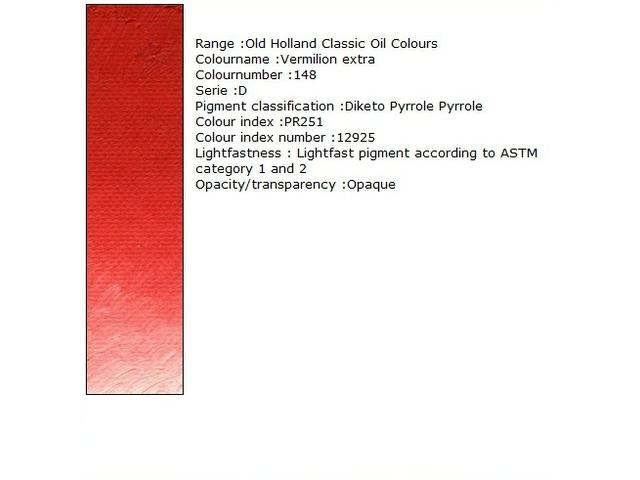 OLD HOLLAND OLFARBE D148 225ML VERMILION EXTRA 1